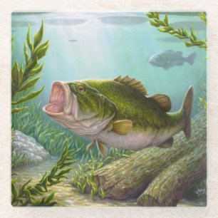 Bass Fish Glazen Onderzetter