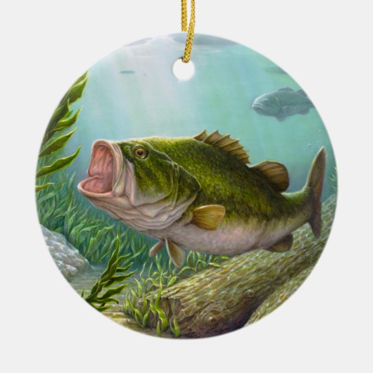 Bass Fish Keramisch Ornament (Voorkant)