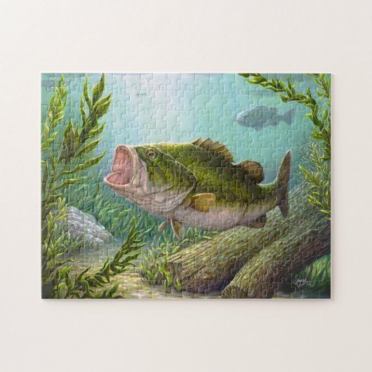 Bass Fish Legpuzzel (Horizontaal)