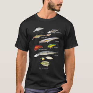 Bass Fish Lures Baits Vist T-shirt