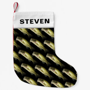 Bass Fish Mannen Personalized Kleine Kerstsok