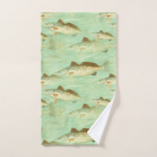 Bass Fish Pattern Bad Handdoek (Handdoek)