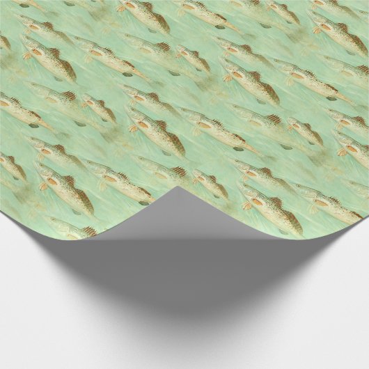 Bass Fish Pattern  Cadeaupapier (Hoek)