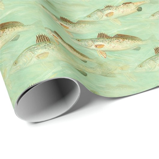 Bass Fish Pattern  Cadeaupapier (Rol Hoek)