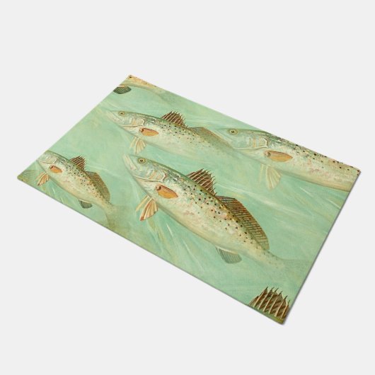 Bass Fish Pattern Deurmat (Schuin)