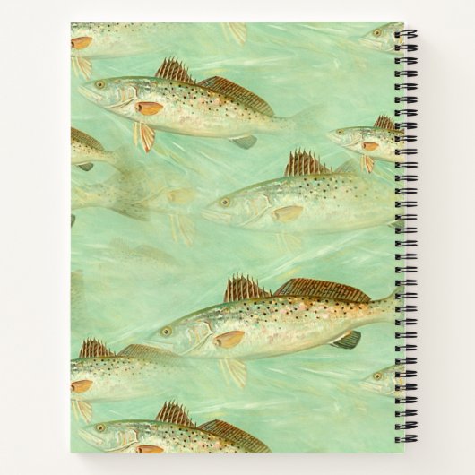 Bass Fish Pattern Notitieboek (Achterkant)