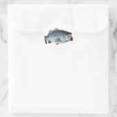 Bass Fish Ronde Sticker (Tas)