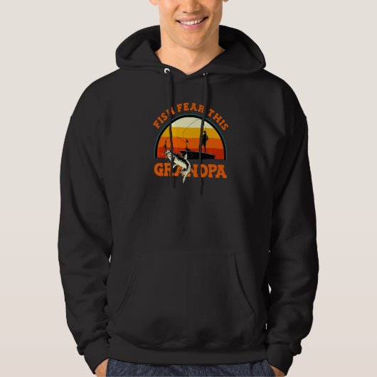 Bass Fisherman Fish Fear This Grandpa Fishing Hoodie (Voorkant)