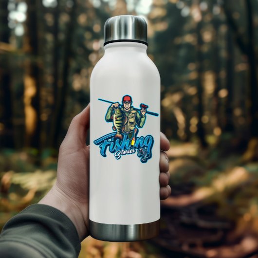 Bass Fisherman Fish Rod Sticker | Afgesneden Stick