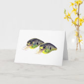 Bass Fishing Crankbait Carte de voeux (Fleur jaune)
