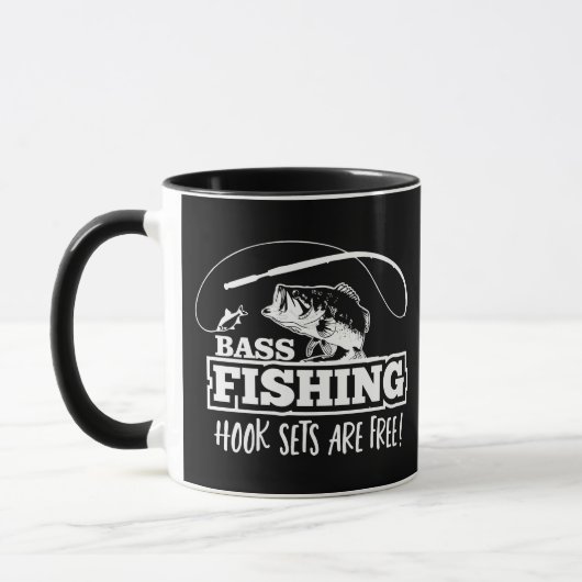 Bass Gevist Hook Set Quote Largemouth Funny Mok (Links)