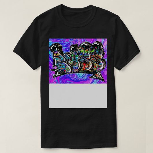 Bass Graffiti Guitar Gig Art T-shirt (Design voorkant)