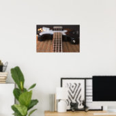 Bass Guitar 3 Poster (Thuiskantoor)