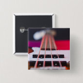 Bass Guitar 3 Vierkante Button 5,1 Cm (Voorkant /achterkant)