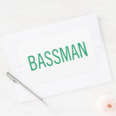 Bass Guitar Bassman Rechthoekige Sticker (Envelop)