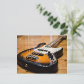 Bass Guitar Briefkaart (Staand voorkant)