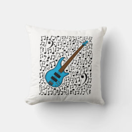 Bass Guitar Musical Notes Bassist Musician Kussen