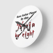 Bass Guitar Ninja Ronde Klok (Hoek)