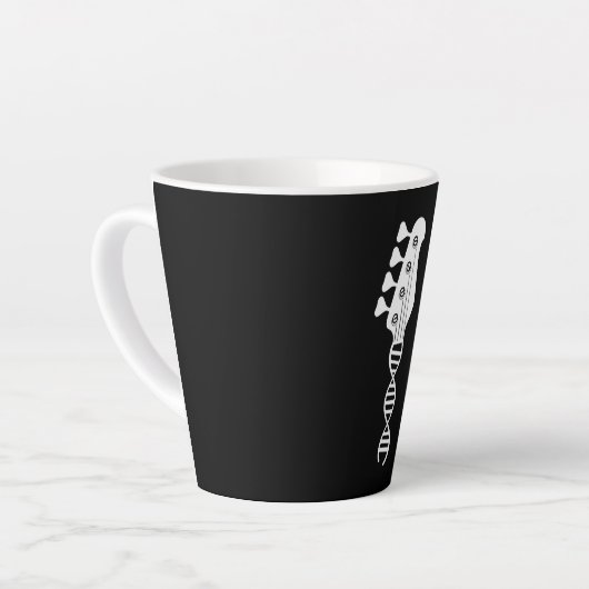 Bass Guitar Player Bassist Latte Mok (Linkerhoek)