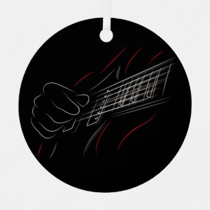 Bass Guitar Player Music Guitarist Musician Rock Metalen Ornament