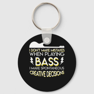 Bass Guitar Spontaneous Creative decisions Sleutelhanger