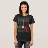 Bass Guitar Ugly KerstSweater Guitar Player X T-shirt (Voorkant volledig)