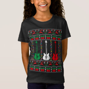 Bass Guitar Ugly KerstSweater Guitar Player X T-shirt