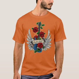 Bass Guitar Wings Rozen Rock en Roll Musi T-shirt