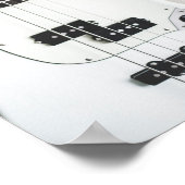 Bass Guitar - Zwart-wit Poster (Hoek)
