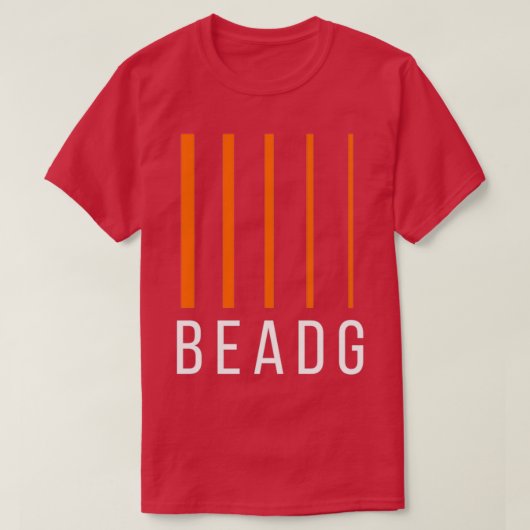 Bass Guitarist Gift BEADG 5 String T-shirt (Design voorkant)