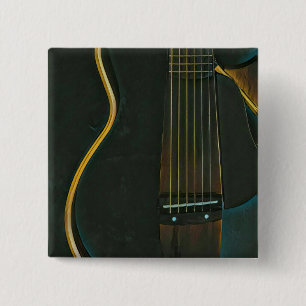 Bass Guitarist gift Vierkante Button 5,1 Cm