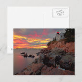 Bass Harbor Head-vuurtoren Briefkaart (Voorkant / Achterkant)