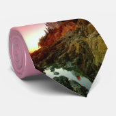 Bass Harbour Lighthouse Sunset Stropdas (Opgerold)