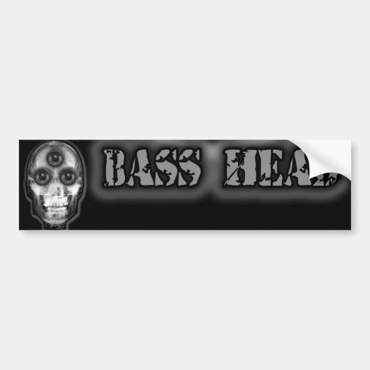 BASS HEAD Dubstep Artist Bumpersticker (Voorkant)