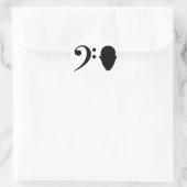 Bass Head Ronde Sticker (Tas)