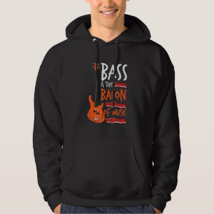 Bass is de bacon van Music Bass Guitarist Hoodie