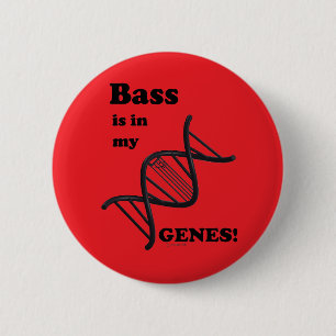 Bass is in mijn genen ronde button 5,7 cm