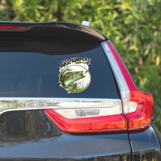 Bass Jumpers Laten Een Lijn Vissen Op Vis Sticker