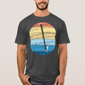 Bass klarinet muzieknotatie klarinettist Woodwind T-shirt