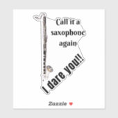 Bass klarinet - Noem het weer een saxofoon Sticker (Vel)