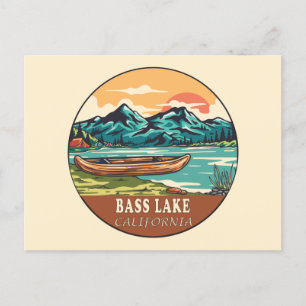 Bass Lake California Boating Vist Emblem Briefkaart