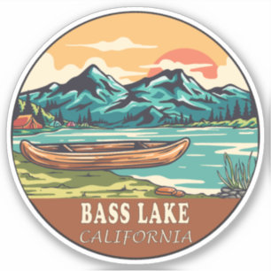 Bass Lake California Boating Vist Emblem Sticker
