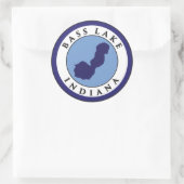 Bass Lake, Indiana Ronde Sticker (Tas)