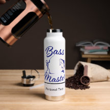 Bass Master Stick Man illustratie, personaliseer