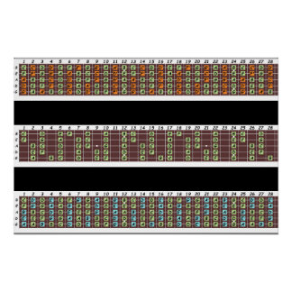 Bass Notes Poster papier (halfglans) Perfect Poster