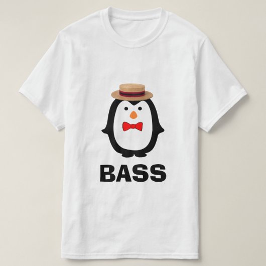 Bass Penguin T-shirt (Design voorkant)