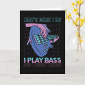 Bass Player Gift Kaart (Gele Bloem)