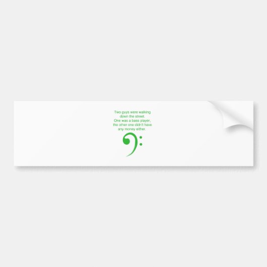 Bass Player-grap Bumpersticker (Voorkant)