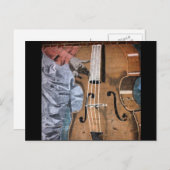 Bass Player Mural Downtown Fresno Carte postale (Devant / Derrière)