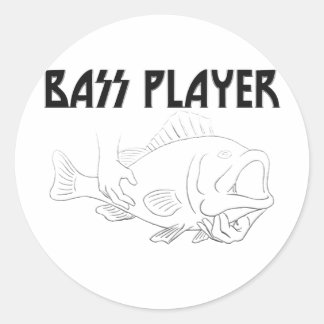 Bass Player Ronde Sticker